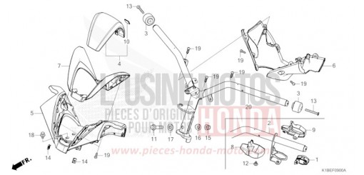 STEERING HANDLE/HANDLE COVER NSS350ASS de 2025